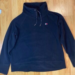 Tommy Hilfiger Sport Black Pullover Hoodie with Red Trim